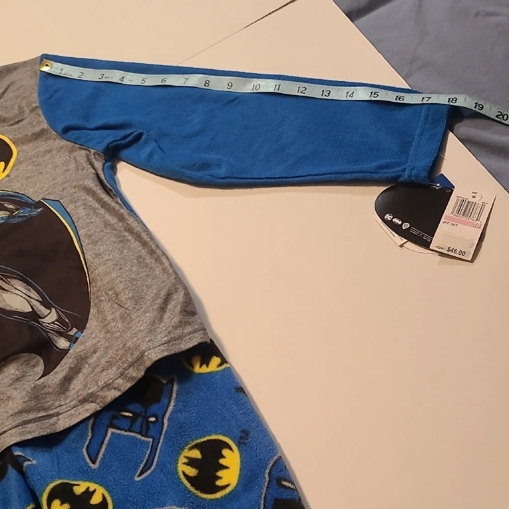 Batman Boys Pajama Set - Blue and Black NWT RV $46 Size 10
